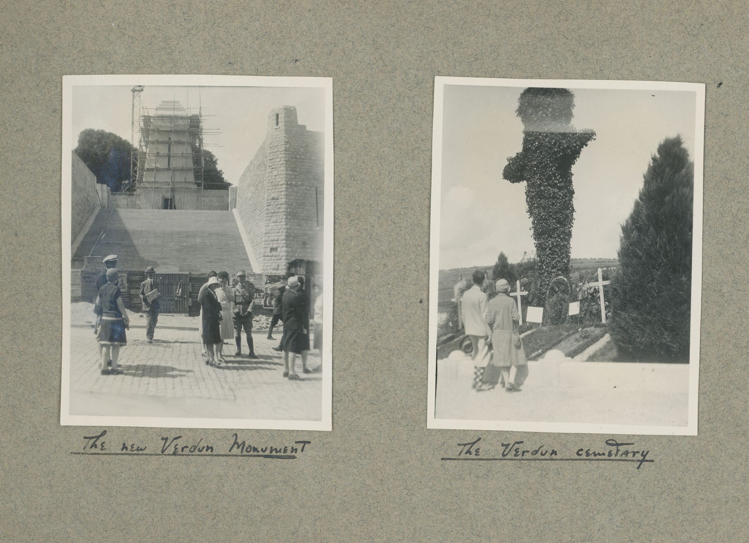 Album page: The New Verdun Monument, The Verdun Cemetery