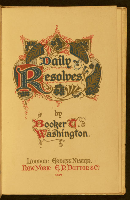 Daily Resolves. London: Ernest Nister; New York: E. P. Dutton, 1896.