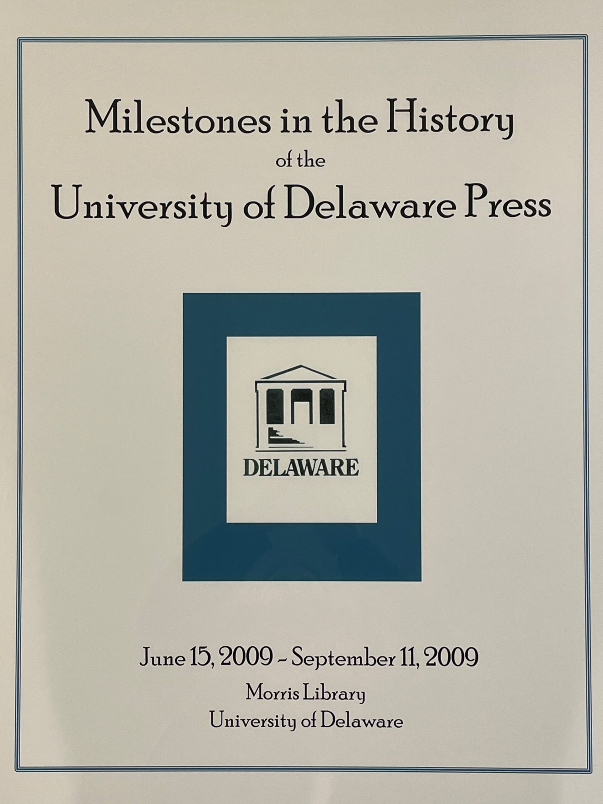 2009 UD Press Exhibit Poster