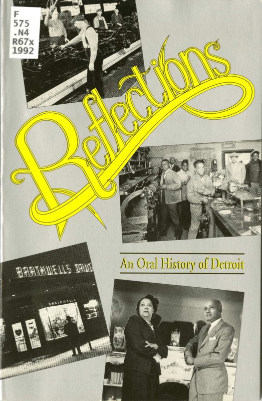 Irene Rosemonde, Hilda Vest. Reflections: an Oral History of Detroit. Detroit: Broadside Press, 1992.