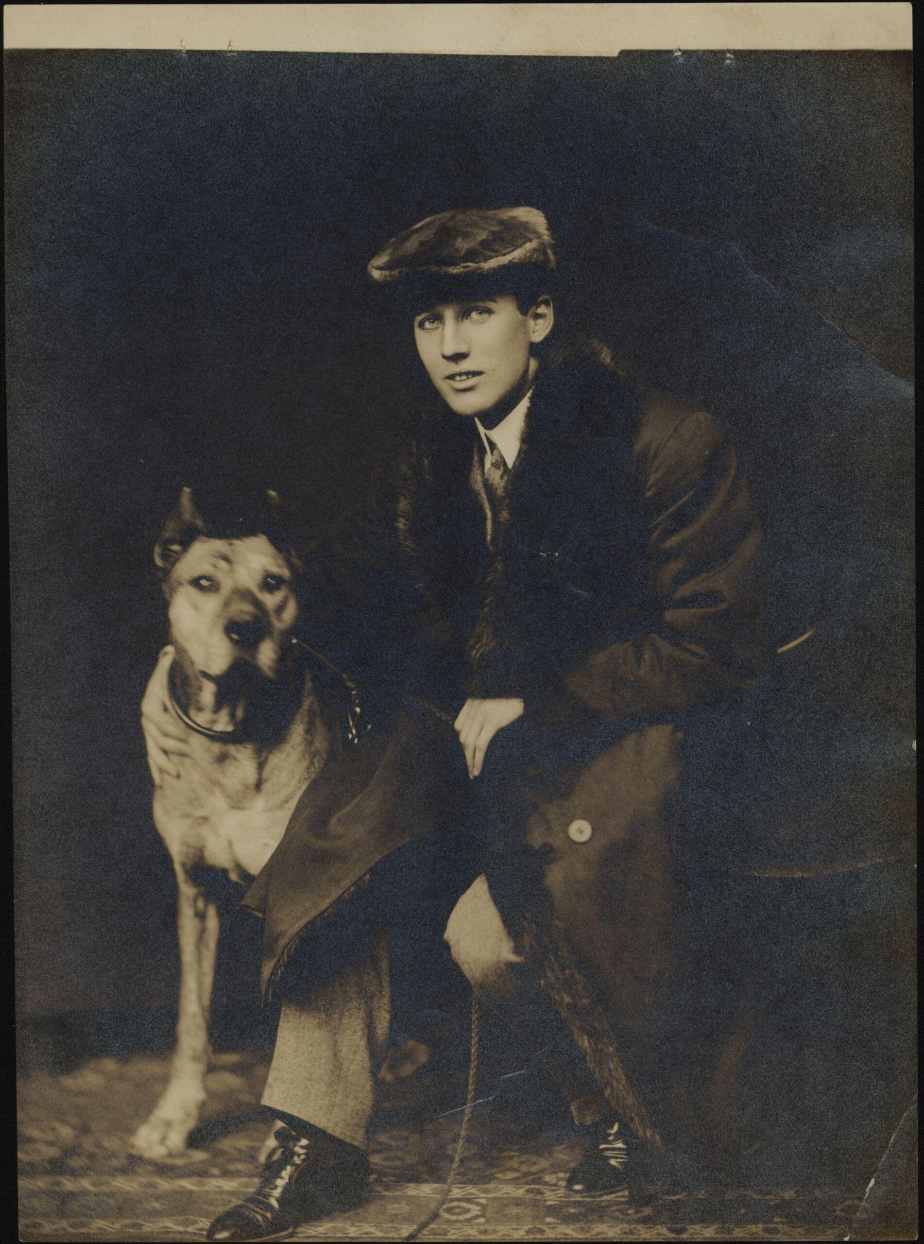 Portrait of Edward Bringhurst III/V with one of his beloved Great Danes