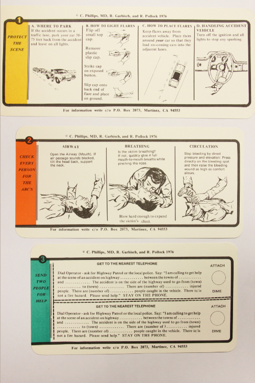 Charles R. Phillips, M.D., Robert W. Garbisch, and Robert Pollock. Emergency Medical Care Accident Manual. 1976. Instructional Inserts