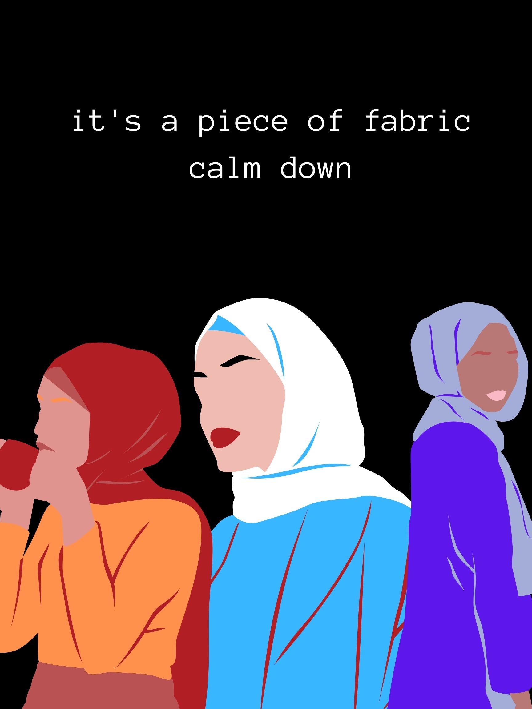 Nadia Sheikh. “It’s a Piece of Fabric,” digital artwork, 2020.