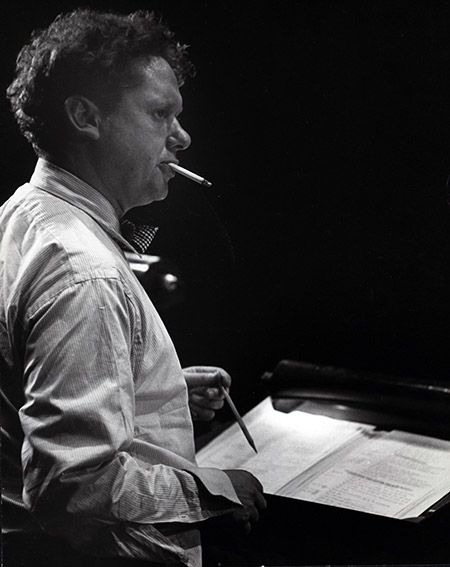 Photograph of Dylan Thomas directing a rehearsal of “Under Milk Wood” at the 92nd St. YM-YWHA Poetry Center