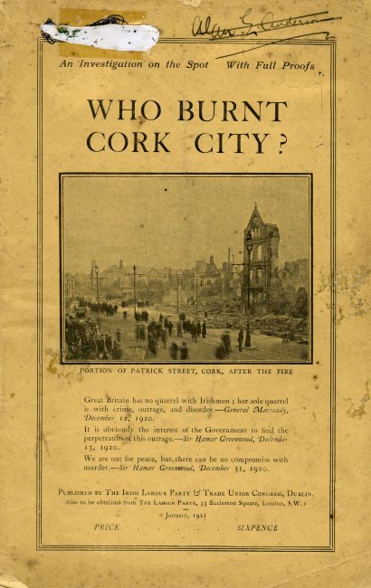 Who burnt Cork city?