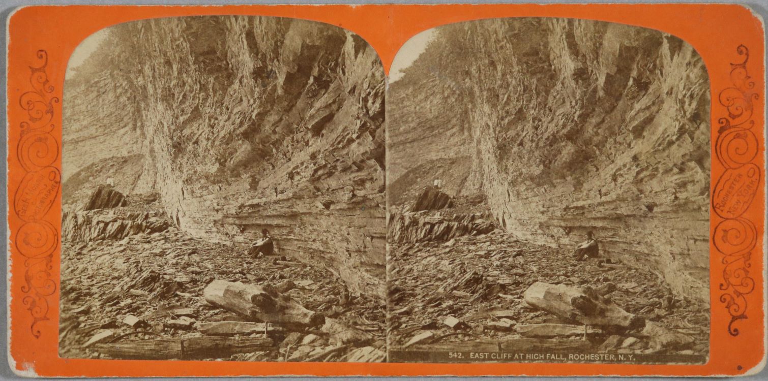 Unknown, High Fall, Rochester, NY, 19-20th Century, 3 x 7 inches, stereopticon card/photo. Museums Collections, Gift of Mr. Charles Thomas Butler and Ms. Marilyn Laufer.