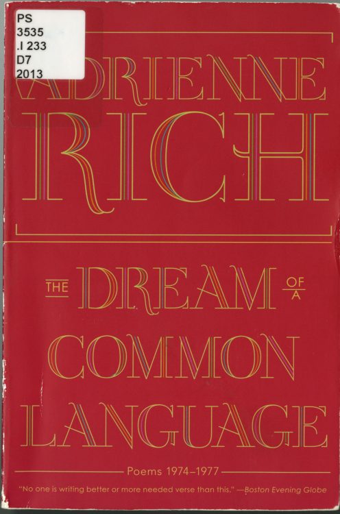 The Dream of a Common Language: poems 1974-1977