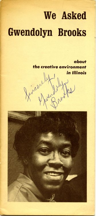 We Asked Gwendolyn Brooks about the Creative Environment in Illinois