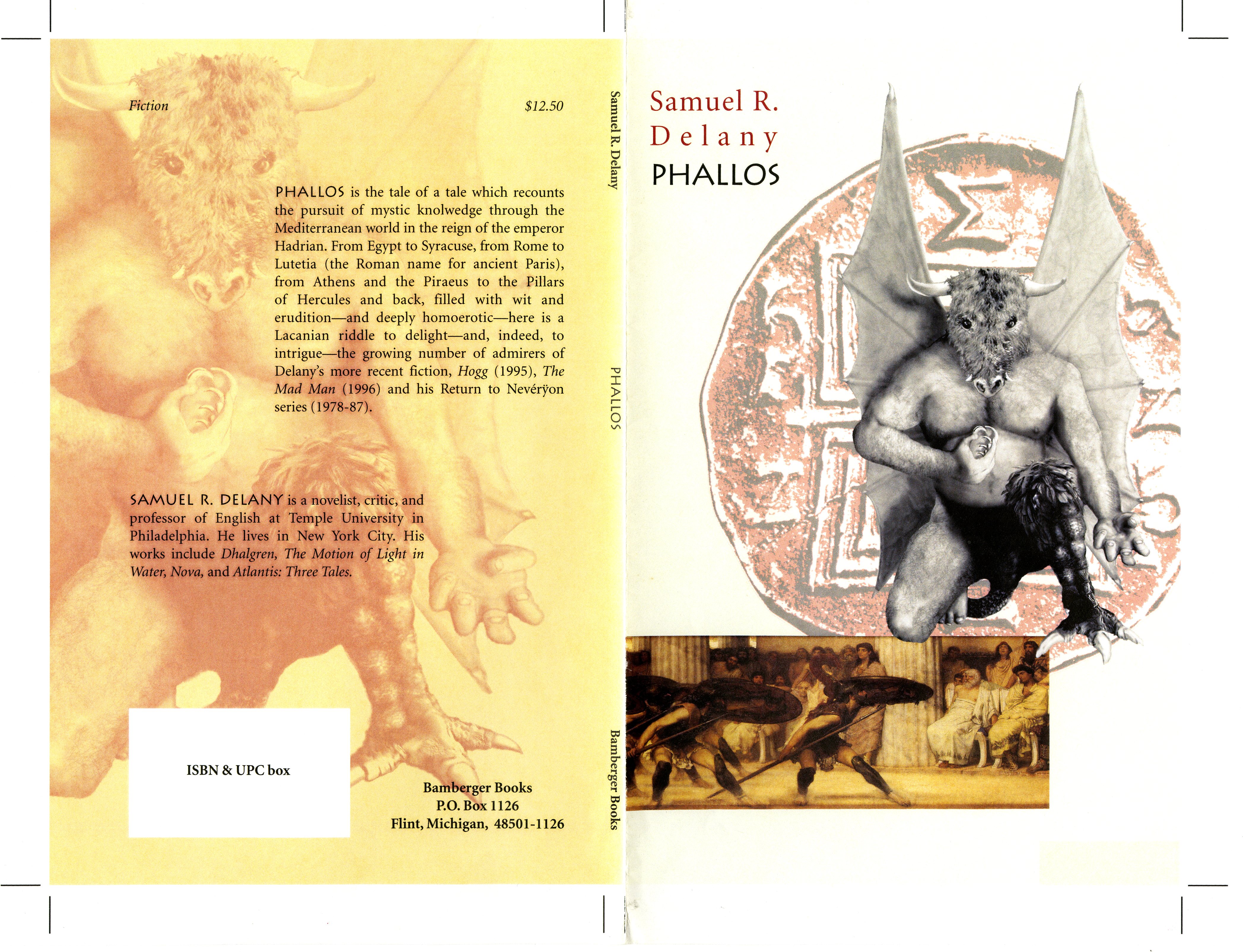 Delany, Samuel R. Phallos (Bamberger Books, 2004), color proof of the cover, from the Samuel Delany papers