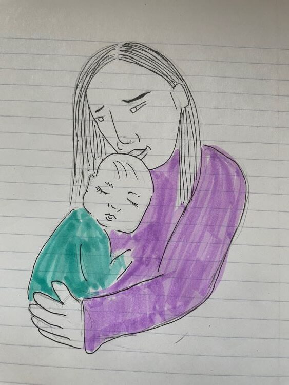 Samantha. “A Mother’s Love,” drawing, 2023.