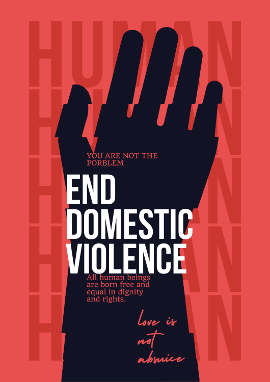 Gabriella Stanley. “End Domestic Violence,” digital artwork, 2023.