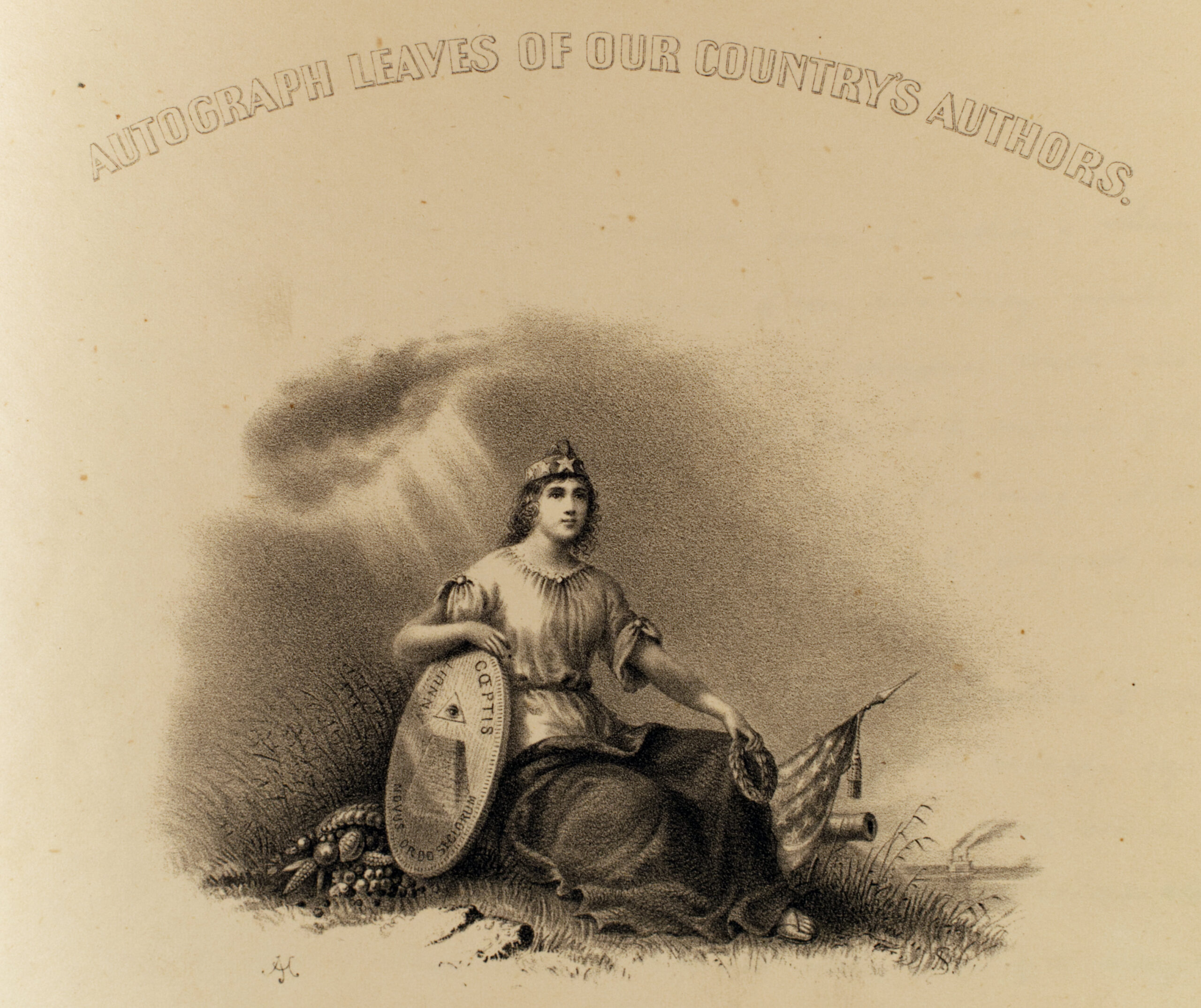 Kennedy, John Pendleton, and Alexander Bliss. Autograph Leaves of Our Country’s Authors. Baltimore: Cushings & Bailey, 1864. A.Hoen & Co. Lithographers, Baltimore. Entered according to an Act of Congress in the year 1864 by Alexander Bliss.