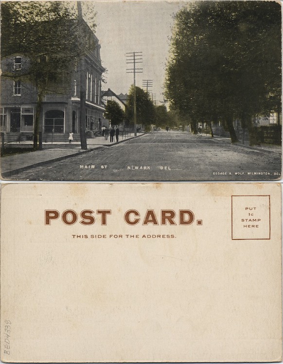 Main St, Newark, Del, 1901–1907, From the Delaware Postcard Collection