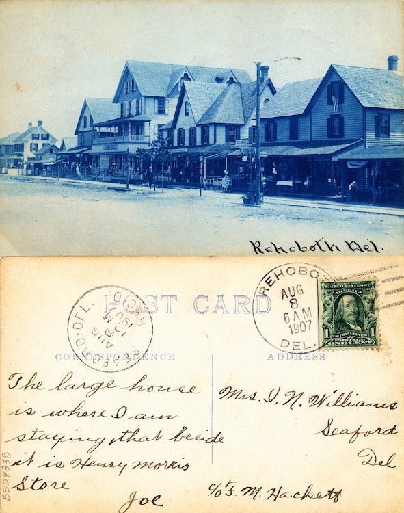 Rehoboth Del., 1907, From the Delaware Postcard Collection