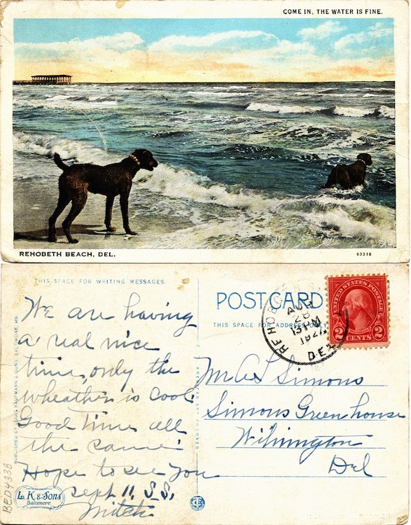 Come in, the water is fine. Rehoboth Beach, Del., 1915–1927, From the Delaware Postcard Collection