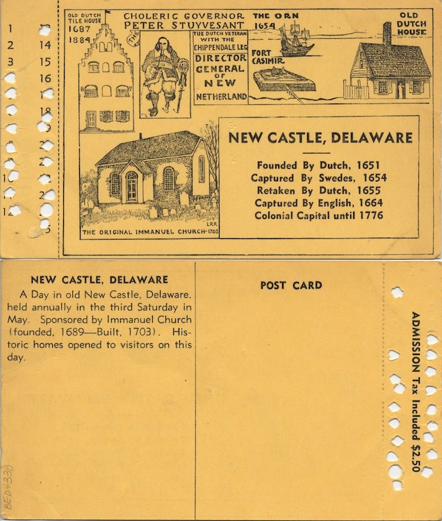 New Castle, Delaware, 1928 or later, From the Delaware Postcard Collection