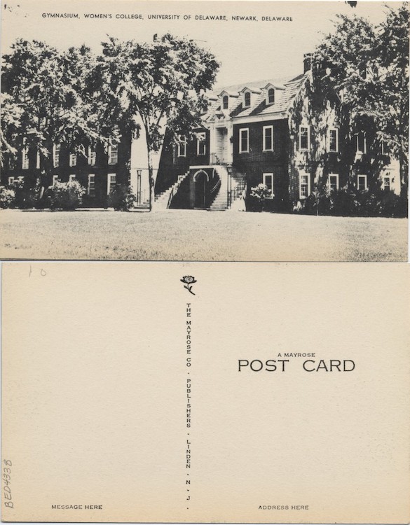 Gymnasium, Women’s College, University of Delaware, Newark, Delaware, 1940–1950, From the Delaware Postcard Collection