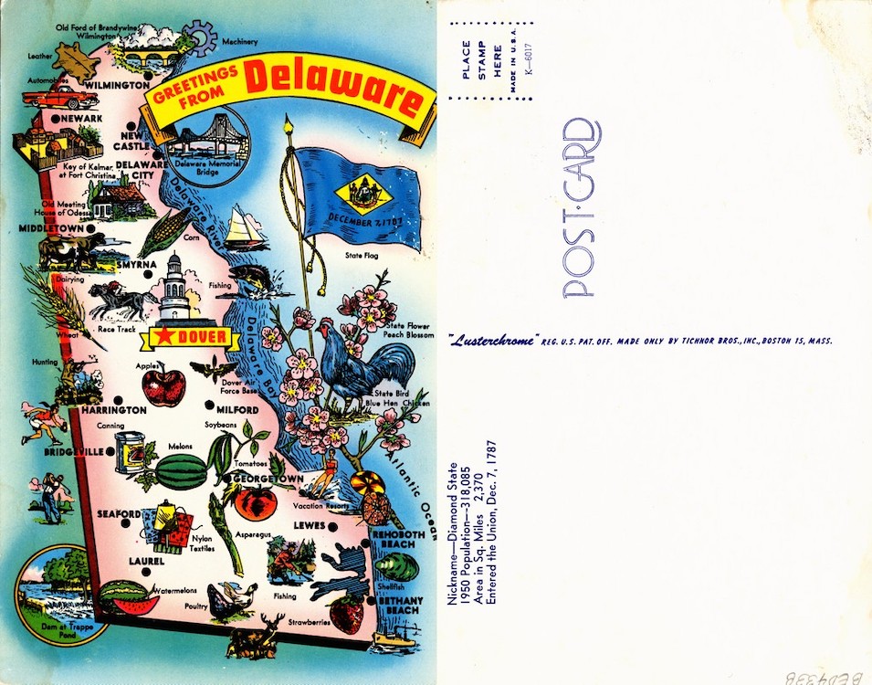 Greetings from Delaware, 1950–1987, From the Delaware Postcard Collection