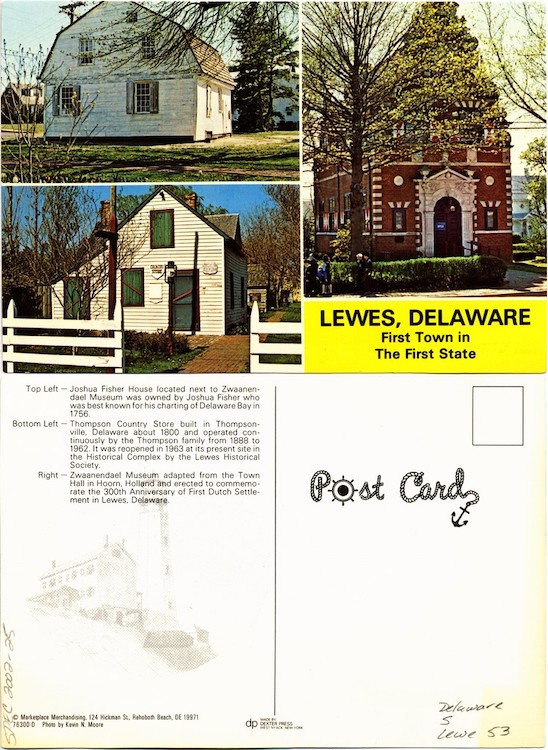 Lewes, Delaware: First Town in the First State, 1963 or later, From the Delaware Postcard Collection
