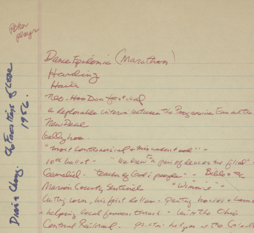 Ishmael Reed. Handwritten notes, circa 1971