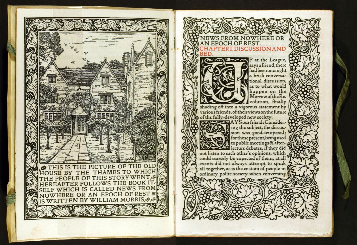 William Morris, 1834–1896. News from Nowhere, or, An Epoch of Rest: Being Some Chapters from a Utopian Romance. [Hammersmith: Kelmscott Press, 1892]