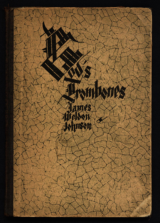 Johnson, James Weldon. God’s Trombones: Seven Negro Sermons in Verse. Viking Press, 1927. First edition. Author’s autograph presentation copy. Inscribed to Alice Dunbar-Nelson. From the library of Alice Dunbar-Nelson.