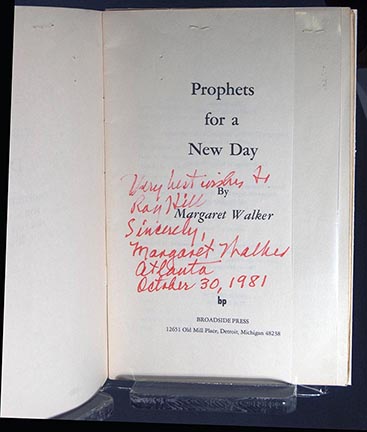 Walker, Margaret. Prophets for a New Day. Detroit: Broadside Press, [1970].