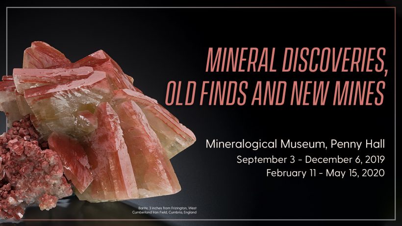 Poster for exhibition featuring an image of Borite mineral.