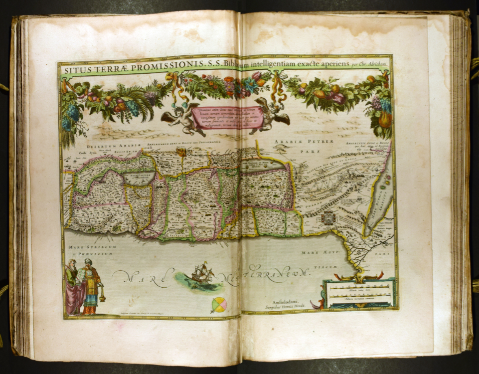 Situs Terrae Promissionis. S.S. Bibliorum intelligentiam exacte aperiens per Chr. Adrichom, in Atlantis Novi, Pars Tertia. Amsterdam, 1638.