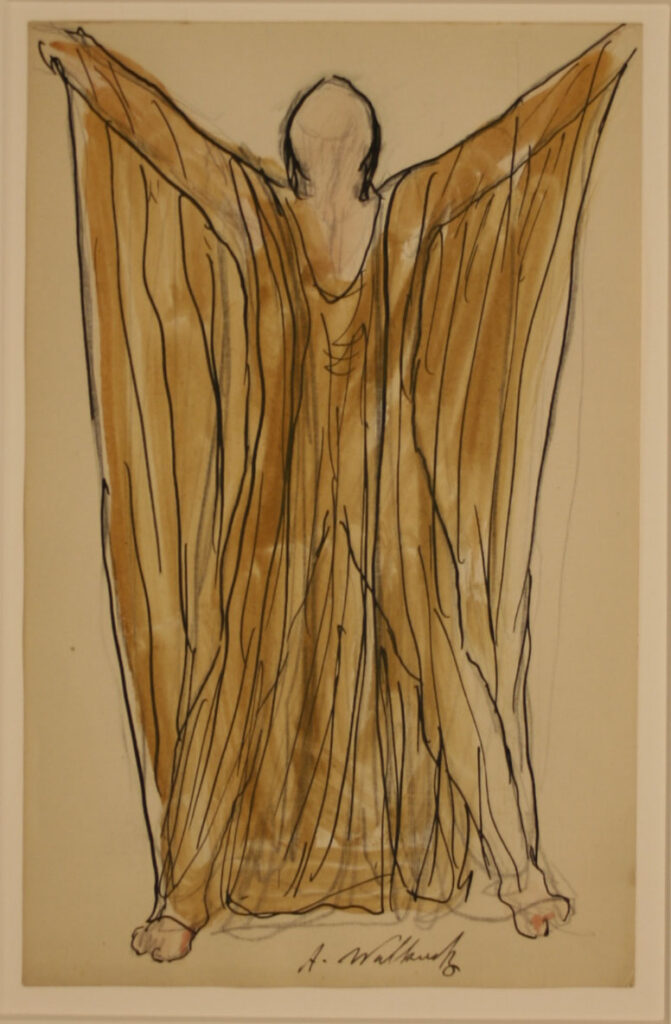 Abraham Walkowitz (American, 1878-1965), [Isadora Duncan Study 05], 20th c., ink, watercolor, graphite. Museums Collections, Gift of Ms. Virginia Zabriskie.