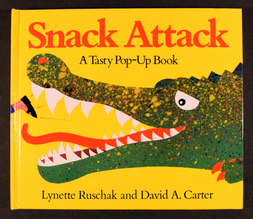 Ruschak, Lynette and David A Carter. Snack Attack: A Tasty Pop-Up Book. New York: Simon and Schuster Books for Young Readers, 1990.