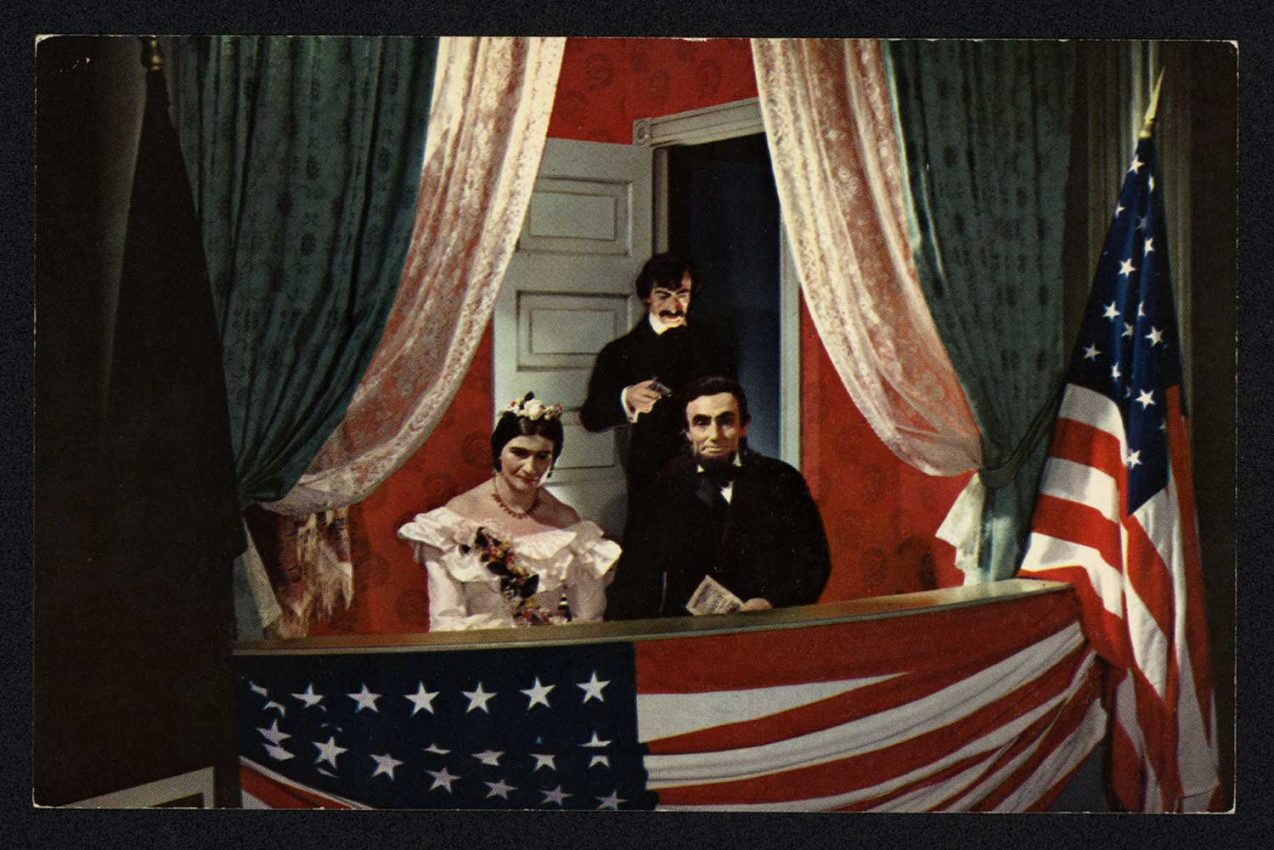 “Assassination of Lincoln – April 14, 1865” – postcard