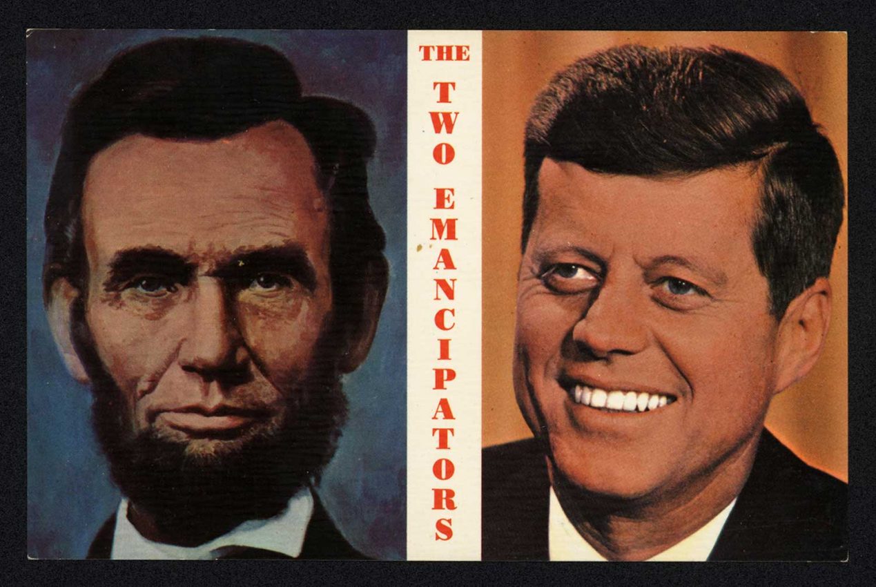 “The Two Emancipators” – postcard