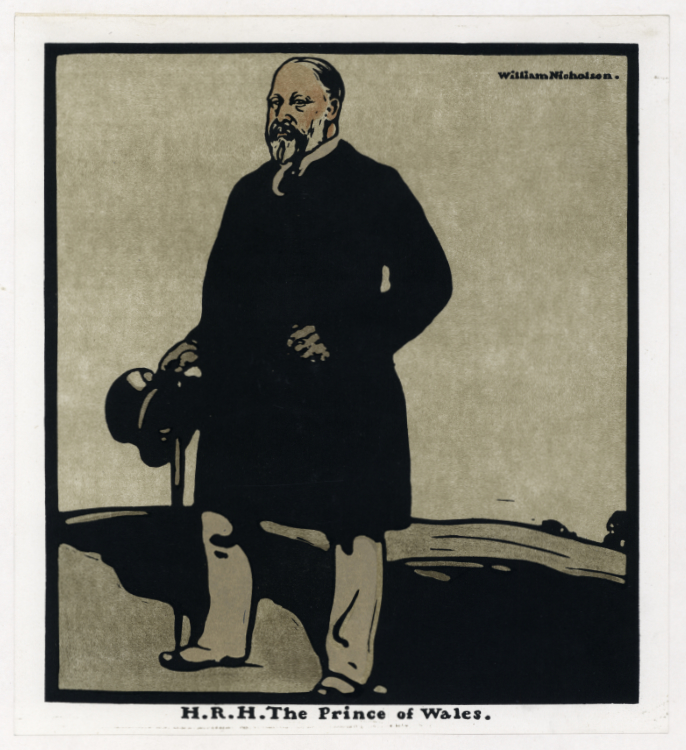 William Nicholson, 1872–1949 The Prince of Wales, color lithograph from William Nicholson, Twelve Portraits. London: William Heinemann, 1899. Mark Samuels Lasner Collection.