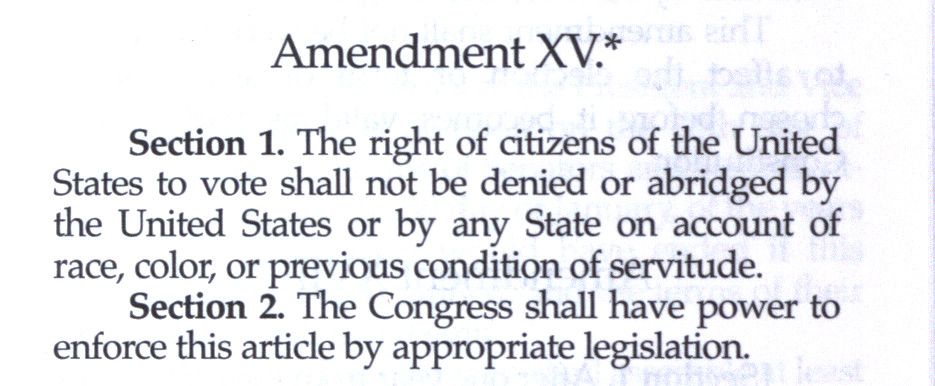 15th Amendment to the United States Constitution