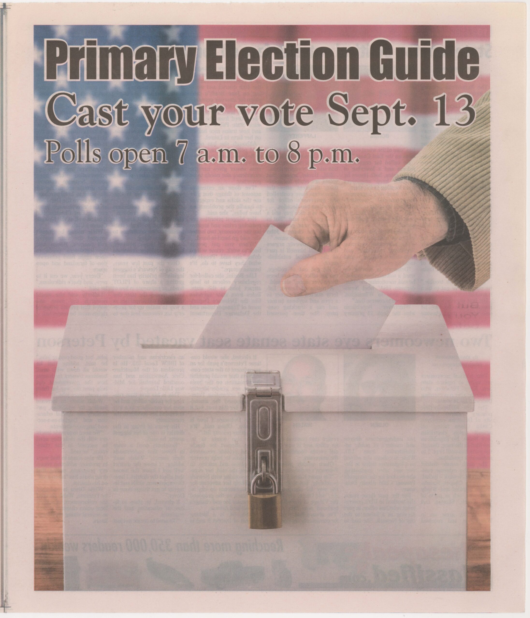 Primary Election Guide. The News Journal, August 23, 2018. MSS 0733, Delaware ephemera collection related to politics, policy, and government.