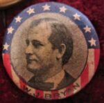 Creator unknown, William Jennings Bryan celluloid button, from the Winthrop Topliff Doolittle, Sr., button collection