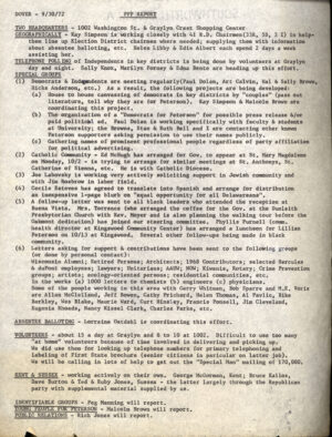 PPP Report [of campaign activities], September 30, 1972