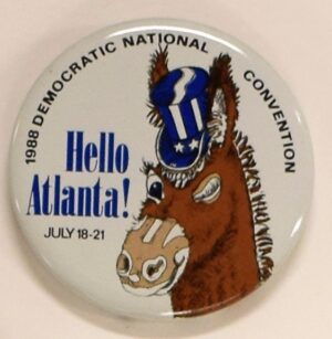 Creator unknown, 1988 Democratic National Convention button, 1988, from the Jerome O. Herlihy political campaign ephemera collection