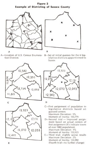 Sydney W. Hess, “Realigning District – by Computer,” Reprinted from Wharton Quarterly, Spring 1969, from the Sidney W. Hess Computer Research on Nonpartisan Districting, Inc. records