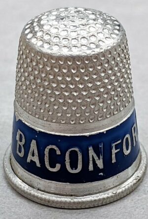 Creator unknown, “[Walter] Bacon for Governor” thimble, 1940-1948, from the Jerome O. Herlihy political campaign ephemera collection