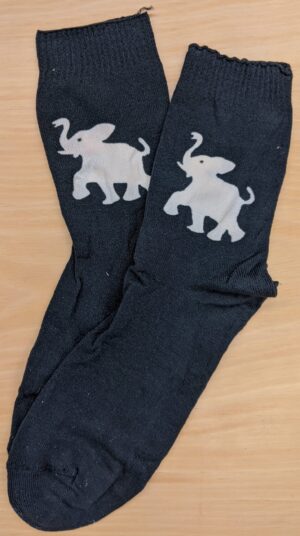 Creator unknown, Republican-themed socks, from the Jerome O. Herlihy political campaign ephemera collection