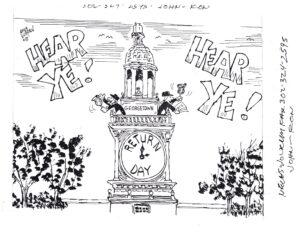 Return Day cartoon, <em>Wilmington News Journal</em>, 2008
