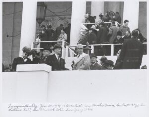 Creator unknown, [John F.] Kennedy Inauguration Day, including Williams and former President Harry Truman, January 20, 1961, from the Senator John J. Williams papers