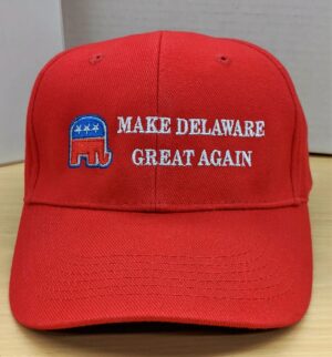 Port & Company, “Make Delaware Great Again” baseball cap, 2018, from the Jerome O. Herlihy political campaign ephemera collection