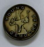 Creator unknown, “Young Democrats [of Delaware]” lapel pin, from the Jerome O. Herlihy political campaign ephemera collection