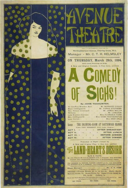 Poster to advertise A Comedy of Sighs!