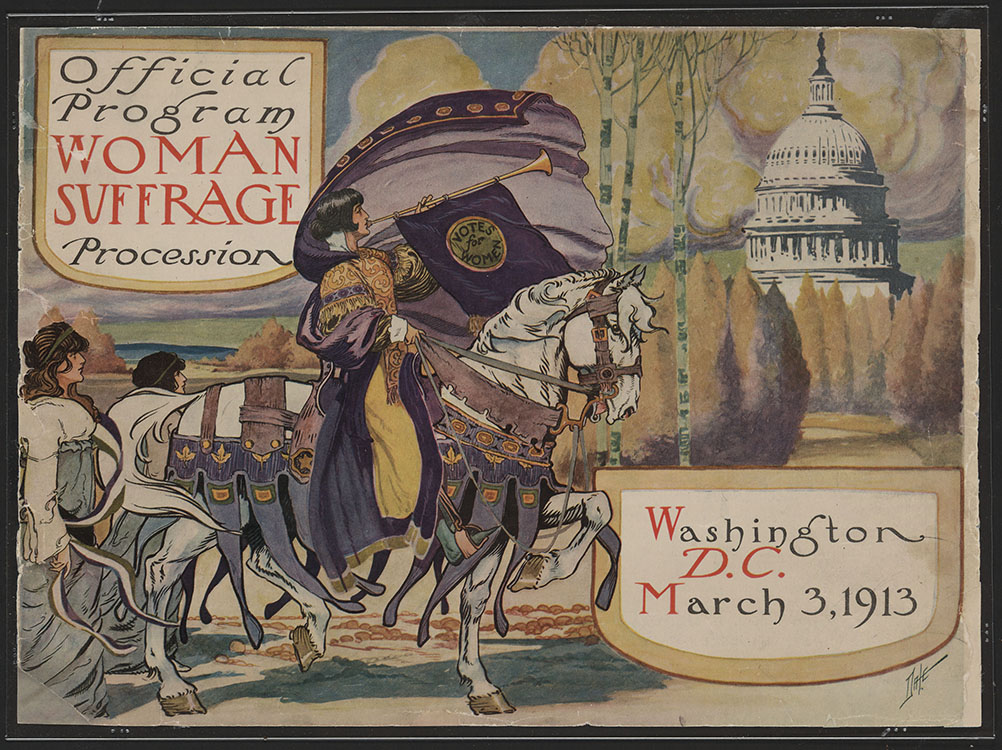 Official Program—Woman Suffrage Procession, cover illustration by Benjamin M. Dale, March 3, 1913. Facsimile image courtesy of Library of Congress