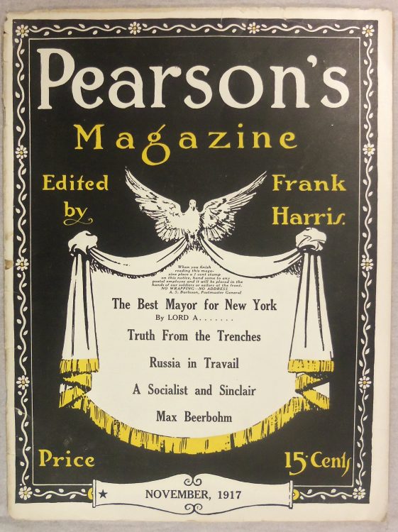 Pearson S Magazine We Will Remember Them An Exhibition Of First World War Materials From The Mark Samuels Lasner Collection