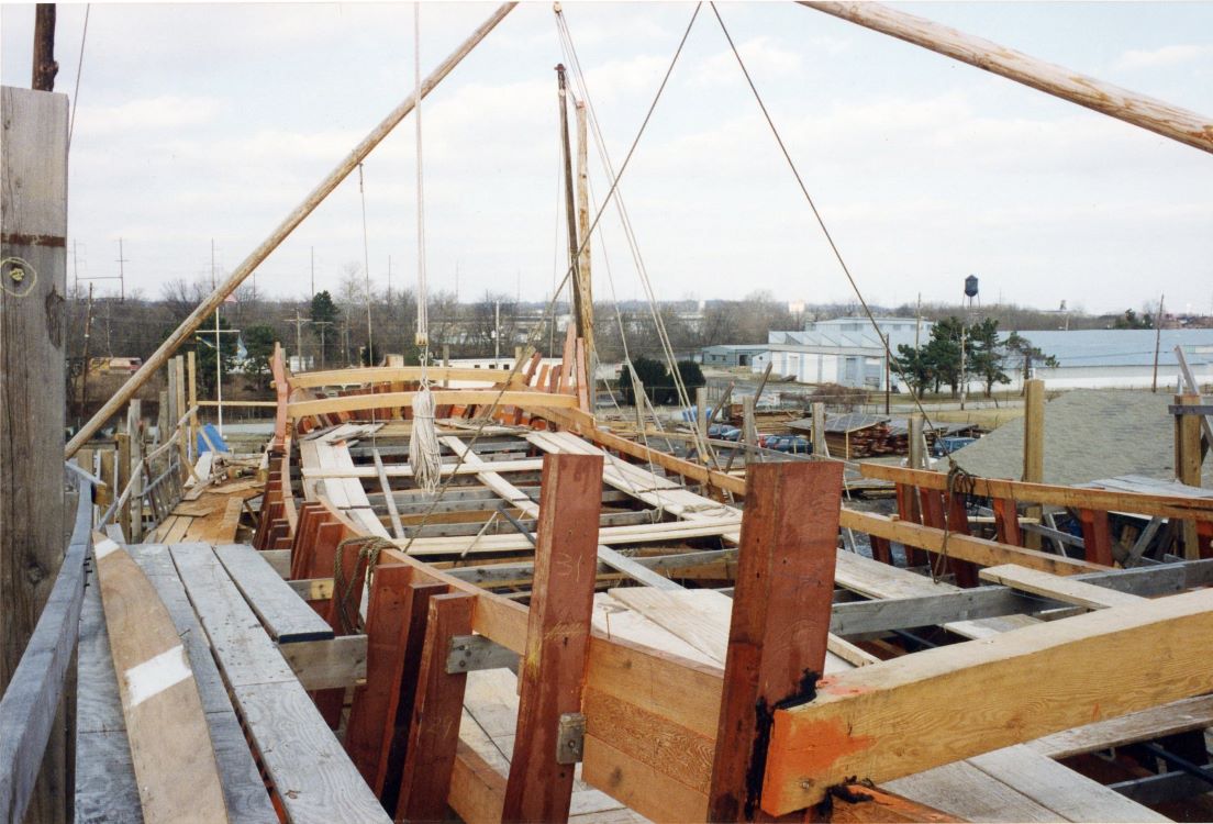 Photograph of Construction of the Replica Kalmar Nyckel